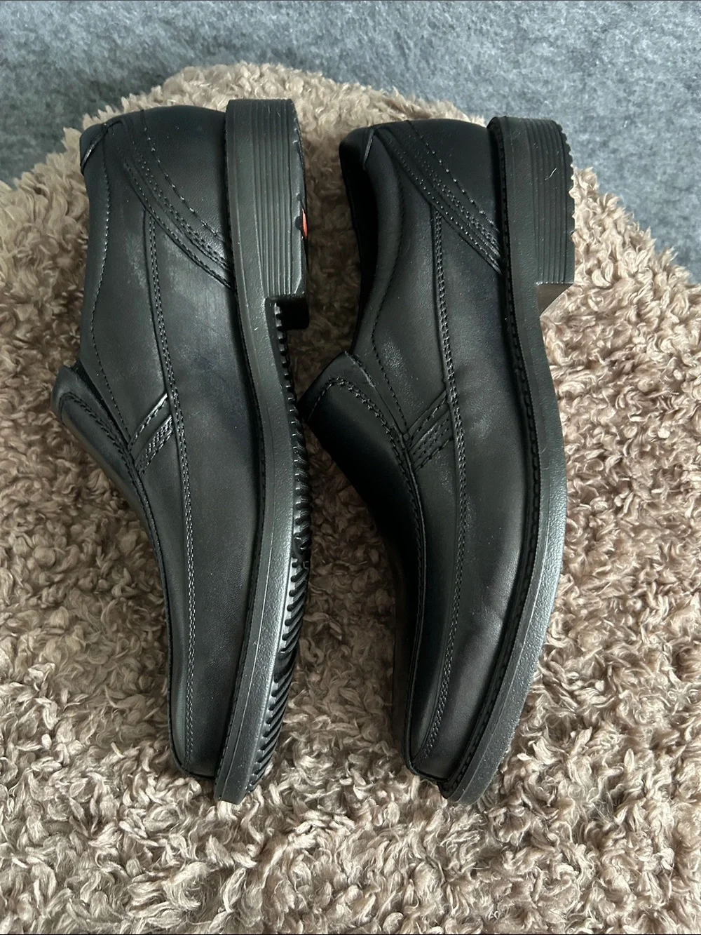 Rockport Black Leather Slip-On Loafers